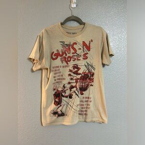 Men’s brown beige red graphic T shirt T-shirt size medium